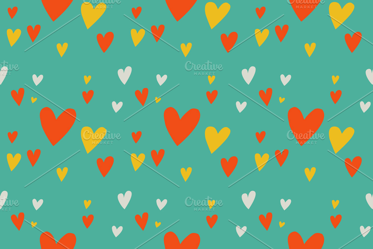 Set of pattrens with hearts preview 2
