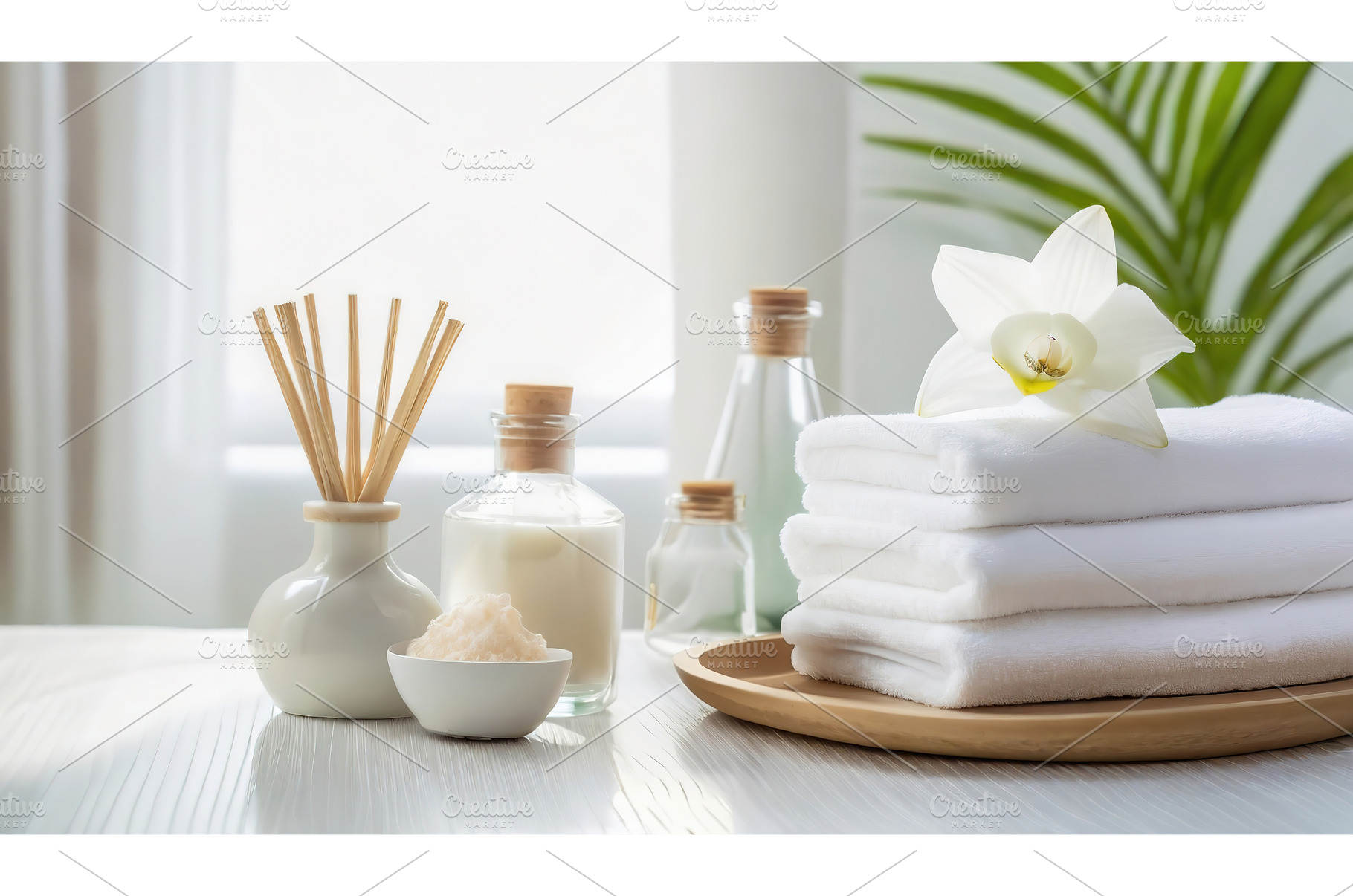 A neatly arranged spa setup, a Nature Photo by Igor Tichonow