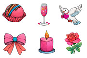 Watercolor Valentine's Day clipart, an Illustration by CreationArt (Thumbnail 2 of 5)