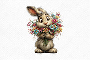 Whimsical Easter Bunny Clipart, an Illustration by Craft Nest (Thumbnail 9 of 10)