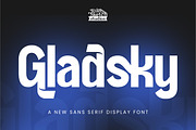Gladsky - Sans Serif Display Font, a Sans Serif Font by Rishsketch (Thumbnail 1 of 15)