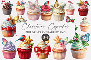 Christmas Cupcakes Clipart, an Illustration by Designworld (Thumbnail 1 of 4)