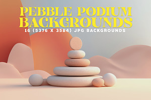 16 Dreamy Pebble Podium Backgrounds