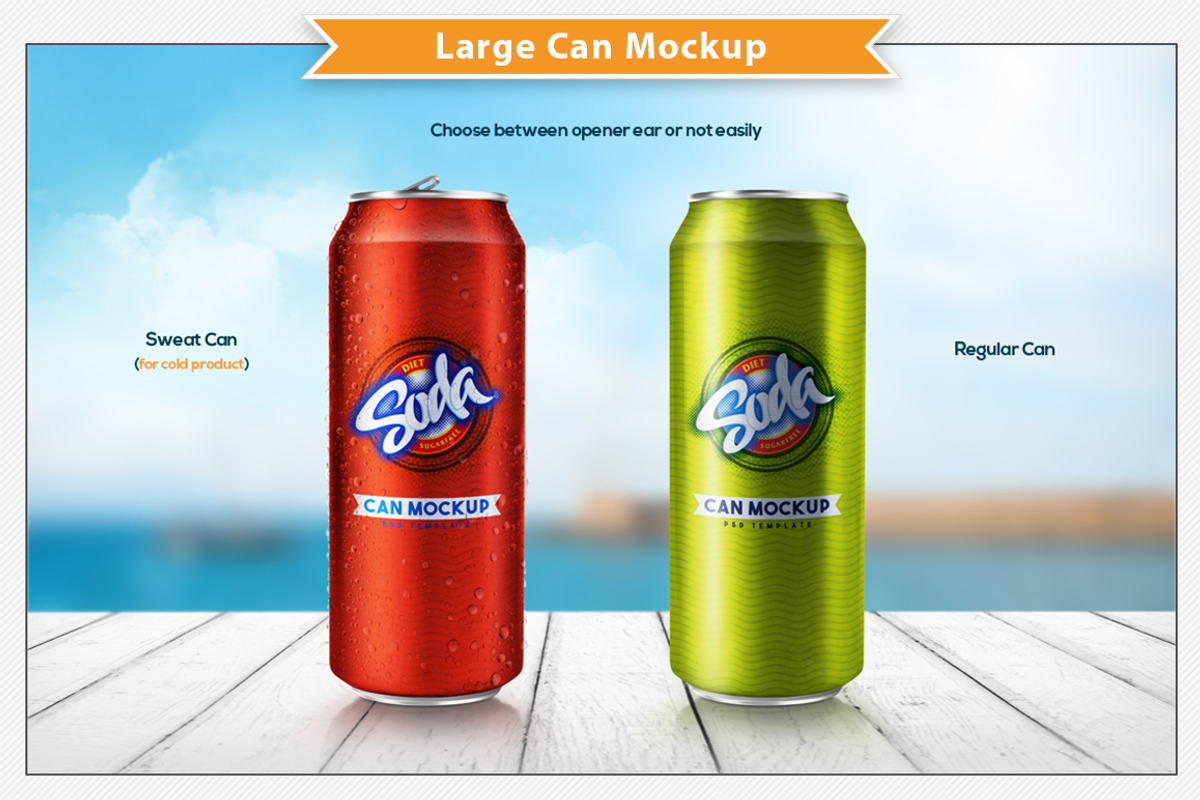 Can Mockup 500 ml, a Product Mockup by Plus Media (Photo 2 of 6)