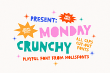 Monday Crunchy Quirky Cutout Font