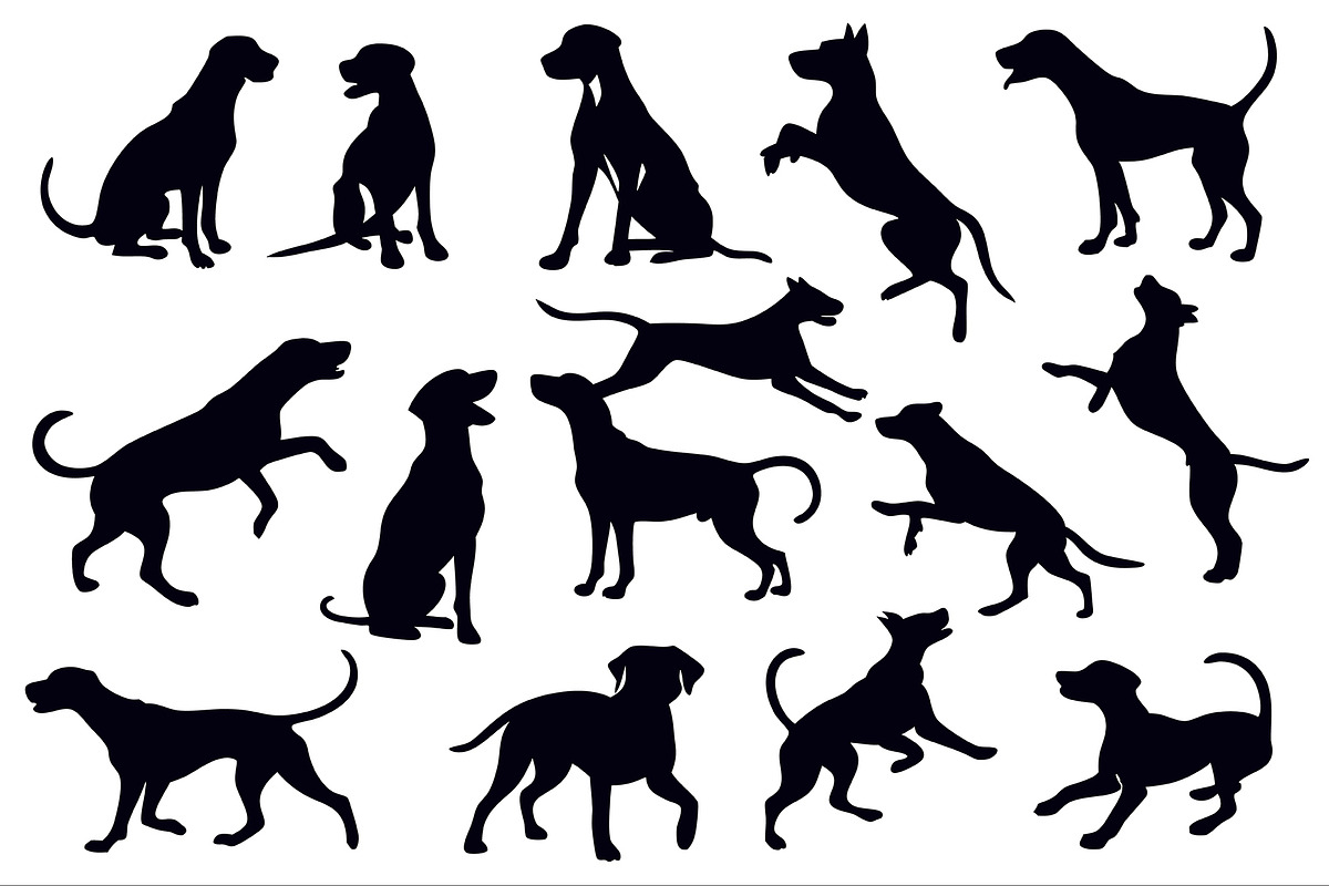 Collection of dog silhouettes, an Illustration by Creative_View (Photo 4 of 5)