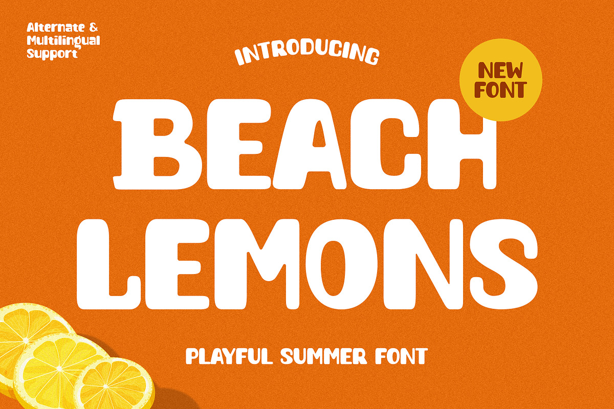 Beach Lemons - Playful Summer Font, a Handwritten Font by AQR Studio (Photo 1 of 9)