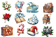 Christmas Travel Clipart, an Illustration by Designworld (Thumbnail 4 of 6)