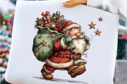 Whimsical Santa Claus Clipart, an Illustration by Craft Nest (Thumbnail 7 of 9)