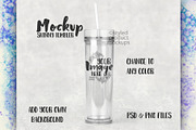 Acrylic skinny tumbler mockup, a Product Mockup by StyledProductMockups (Thumbnail 1 of 6)