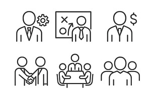 Business communication icons, a Person Illustration by ZinetroN