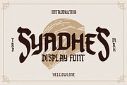 Syadhes, a Blackletter Font by yellowline (Thumbnail 1 of 10)