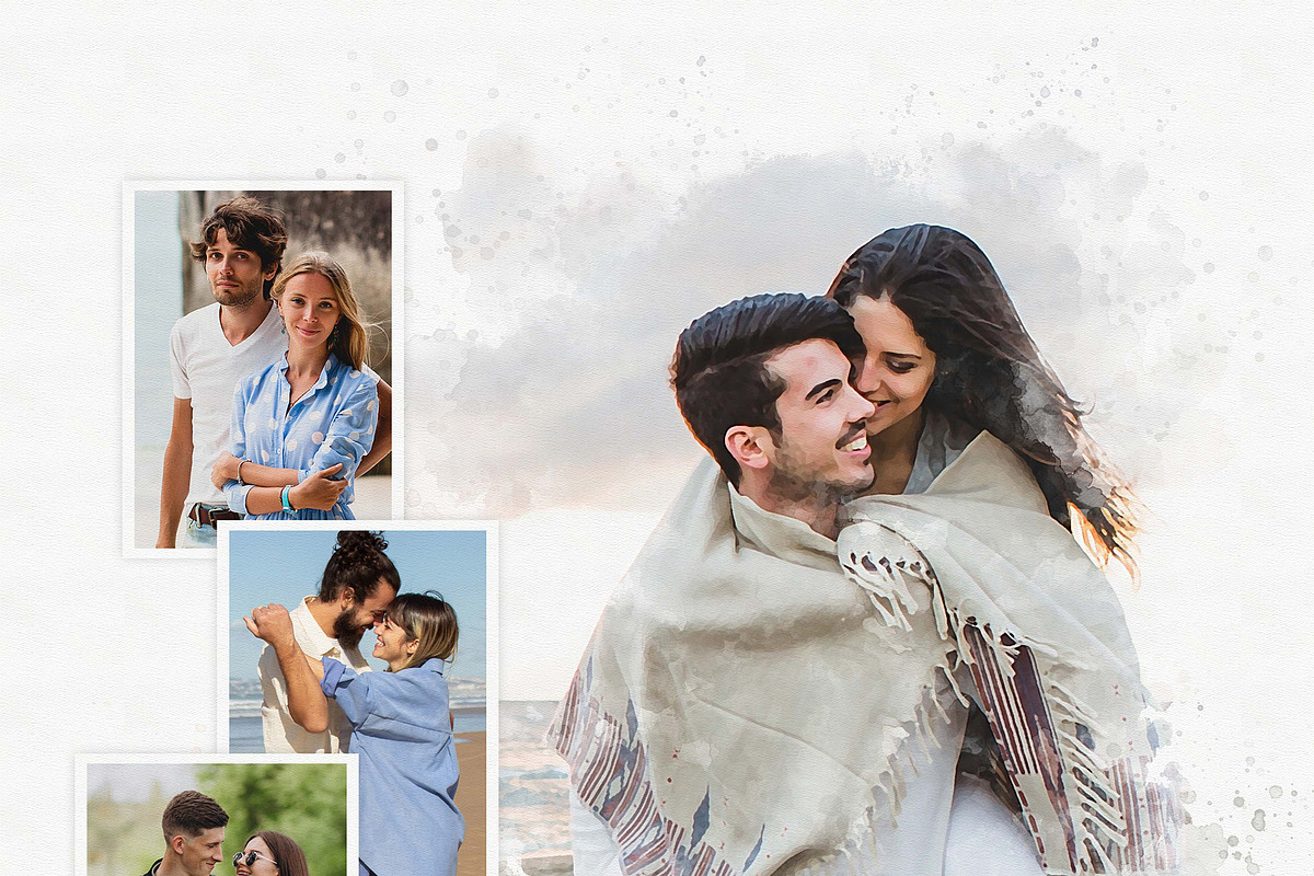 Watercolor Memory Photo Template, an Action Add-On by MRI STUDIO (Photo 6 of 10)