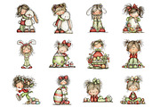 Easter Girl Clipart, an Illustration by Design Market (Thumbnail 2 of 3)
