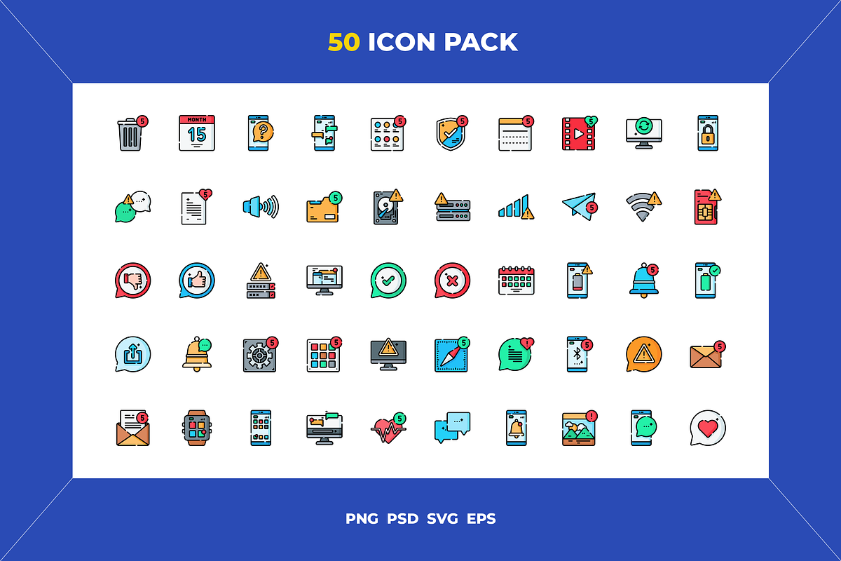 Notifications icons, an Icon by Wencory (Photo 1 of 2)