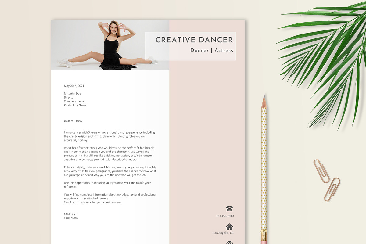 Resume Template for Actors, Dancers, a Resume Template by Stanin Studio (Photo 5 of 10)