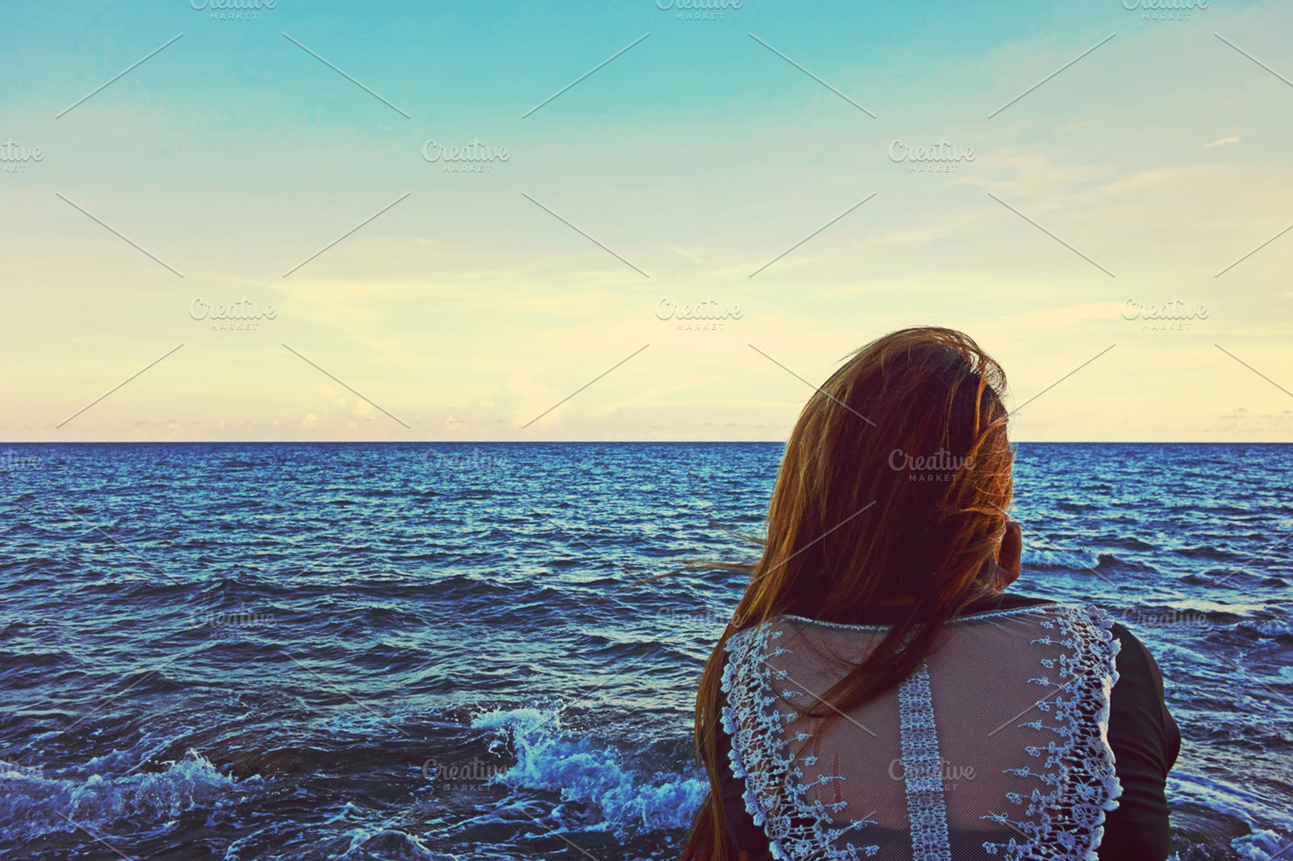 Summertime sadness featuring woman, isolated, and lonely