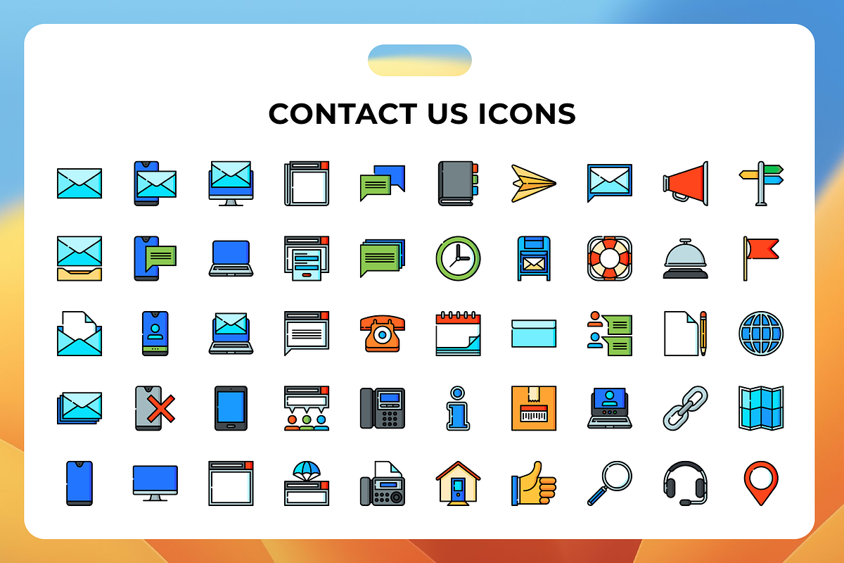 Contact Us Icons, a Duotone Icon by Wencory (Photo 1 of 3)
