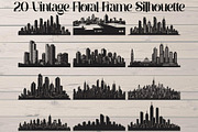 City Skyline Silhouette Bundle, an Object Graphic by Creativeshirt (Thumbnail 1 of 20)