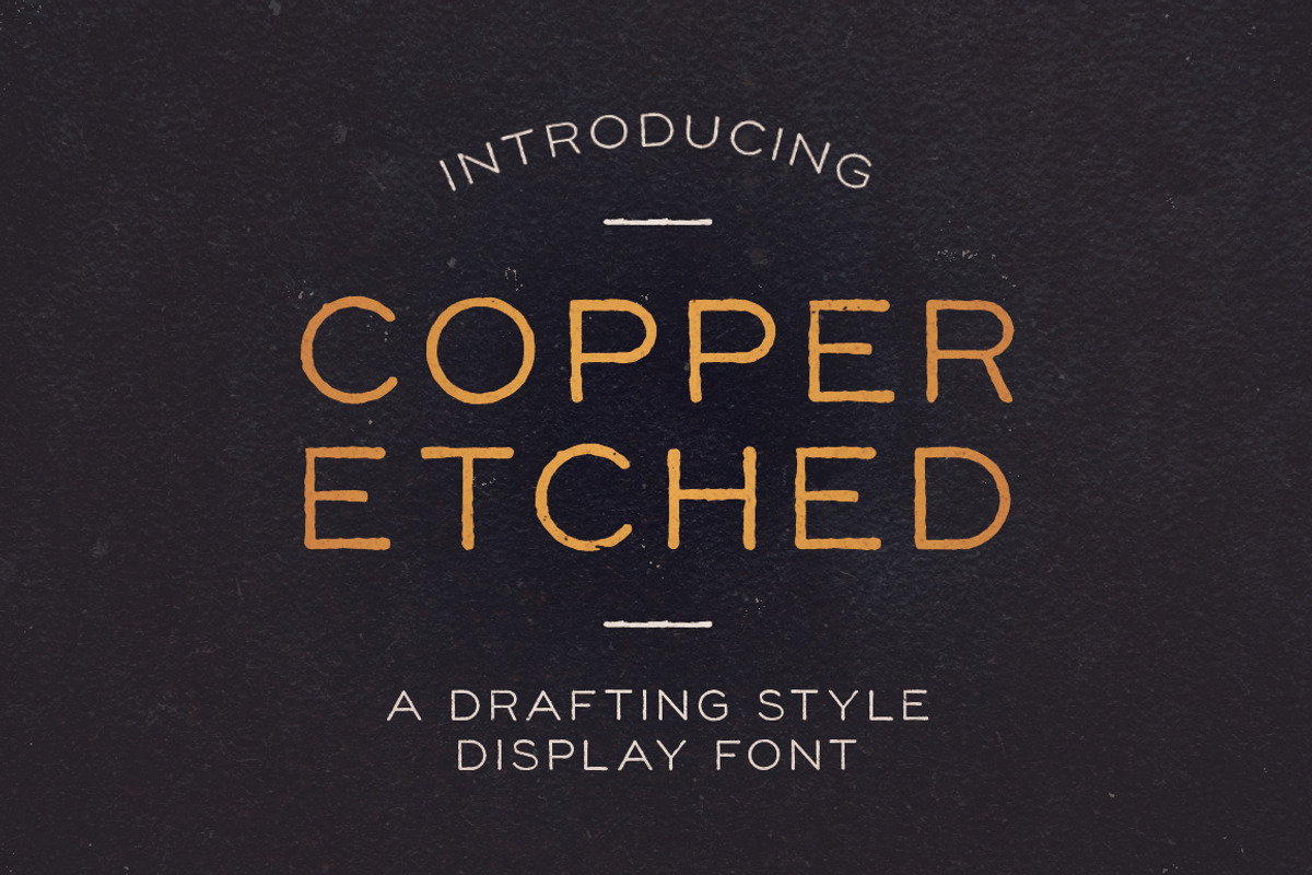Copper Etched Display Font, a Font by Good Craft Supply Co. (Photo 1 of 6)