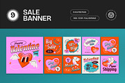 Pink Quirky Valentine Sale Banner, an UI Kit Template by graphicook (Thumbnail 1 of 4)