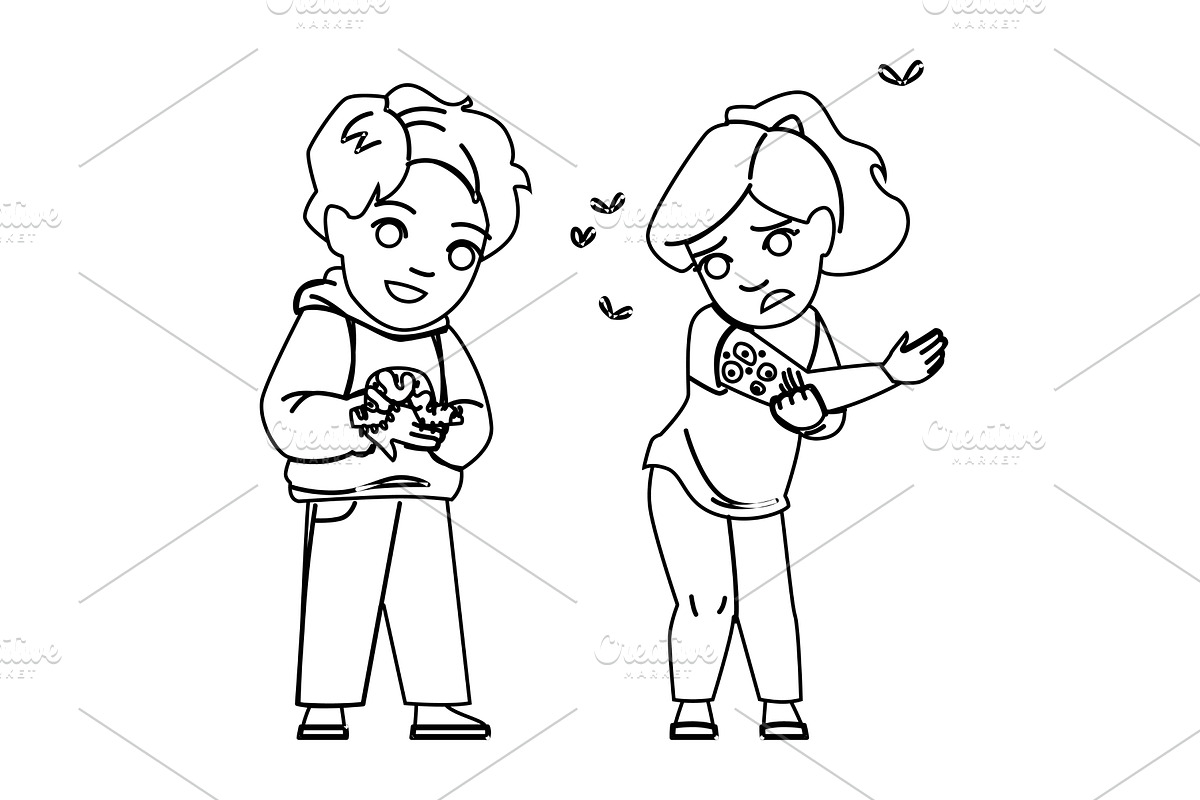 student students insects vector, a Person Illustration by pikepicture