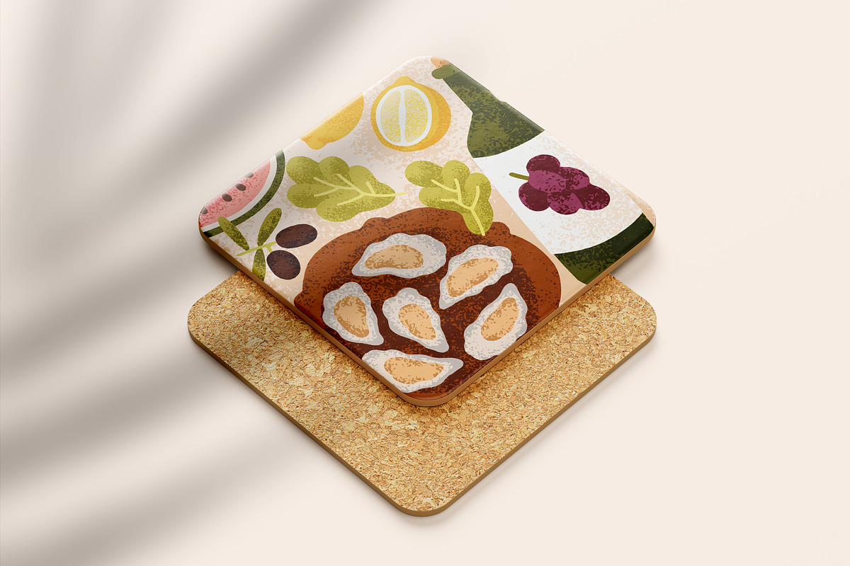 Mediterranean food cards set, a Food Illustration by Good Studio (Photo 9 of 9)