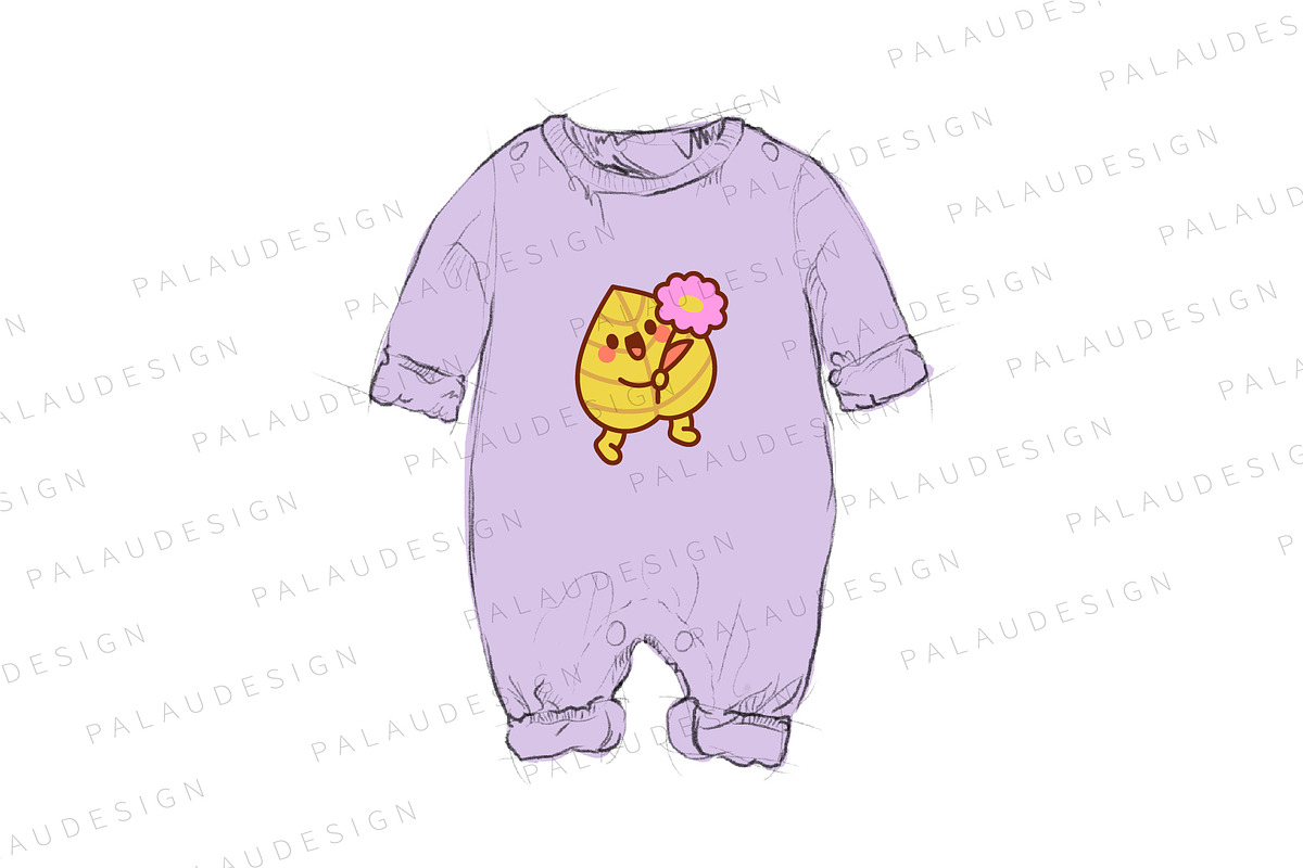 Cute Kawaii Autumn Leaf Character, a Seasonal Illustration by Palau (Photo 8 of 12)
