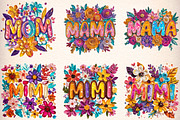 Floral Mom Mama Mothers Day Nana Gig, an Illustration by Digital Artistic99 (Thumbnail 2 of 11)