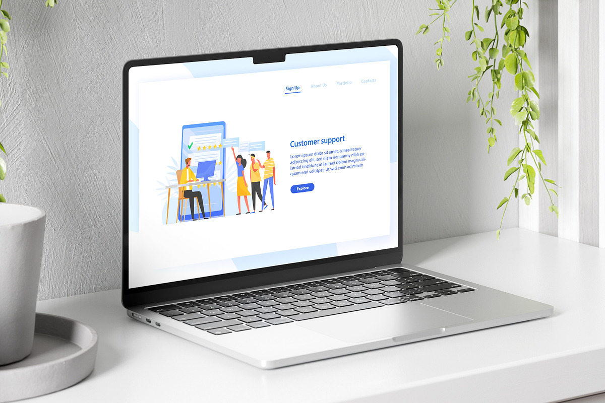 Customer support concept, a Technology Illustration by Good Studio (Photo 3 of 3)