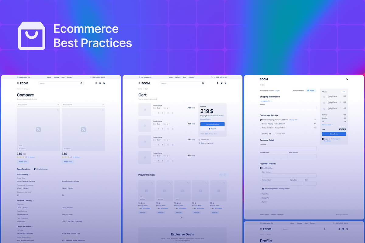 ECOM | Ecommerce Wireframe, a Wireframe Template by laaqiq (Photo 5 of 5)