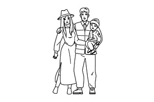 happy autumn family fashion vector, a Person Illustration by pikepicture