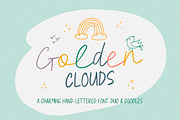 Golden Clouds Font Duo & Doodles, a Script Font by Anastasia Cuza (Thumbnail 1 of 12)