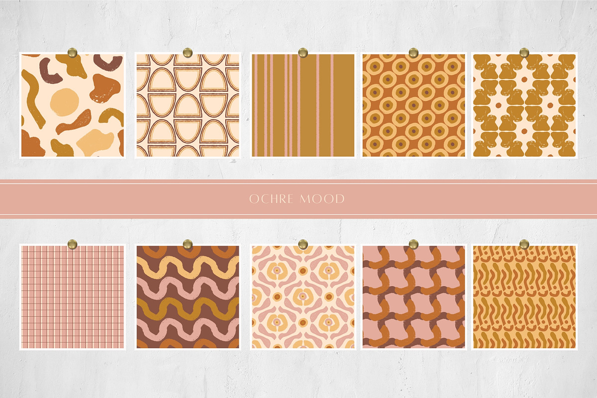 Earthy Boho Retro Pattern Collection, a Pattern Graphic by Enia Grace (Photo 10 of 11)