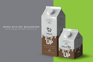 Milk / Fruit Juice Carton Mockup