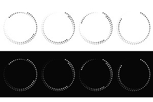 Set of abstract round frames in, an Illustration by Tati_Kli