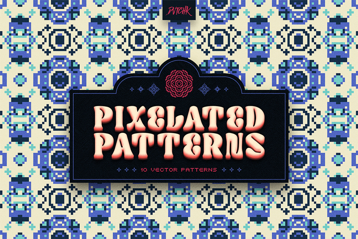 Pixel Mosaic Patterns | Vol. 13, a Pattern Graphic by dvtchk (Photo 7 of 10)