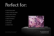 Lepidolite gemstone wallpaper pack, a Wallpaper Graphic by existacial (Thumbnail 4 of 4)