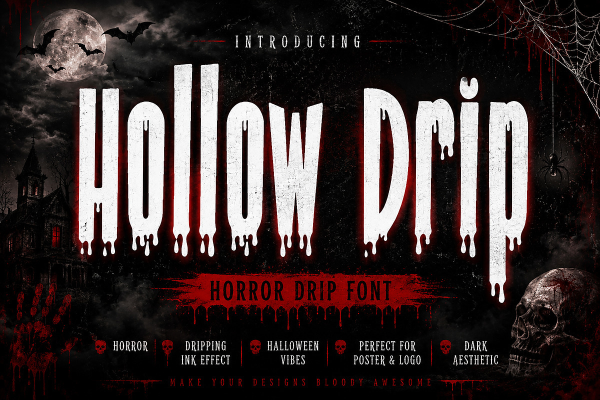 Hollow Drip, a Serif Font by Wow Magic (Photo 2 of 9)