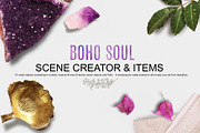 BOHO SOUL scene creator & items, a Product Mockup by Isabelle Salem (Thumbnail 1 of 11)