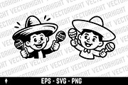 Mascot in ladge sombrero, a Person Illustration by Vectorhight (Thumbnail 2 of 3)