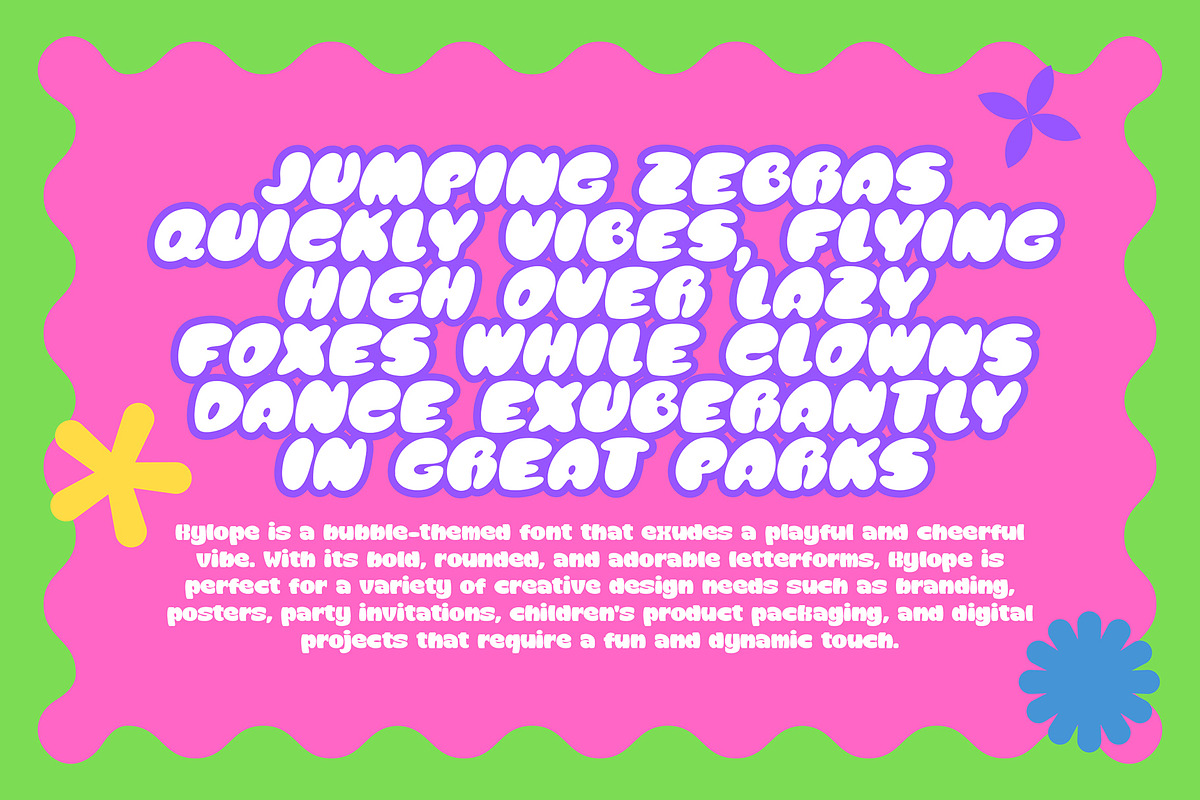 Kylope - Bubble Font, a Sans Serif Font by Snape Design Studio (Photo 2 of 12)