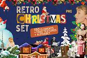 RETRO CHRISTMAS COLLAGE CREATOR FREE, an Object Graphic by Alexiva (Thumbnail 1 of 5)