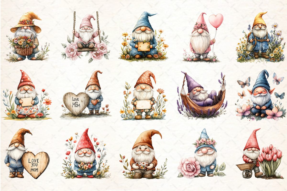 Mother's Day Gnome Sublimation, an Illustration by Libby Wishes (Photo 5 of 6)