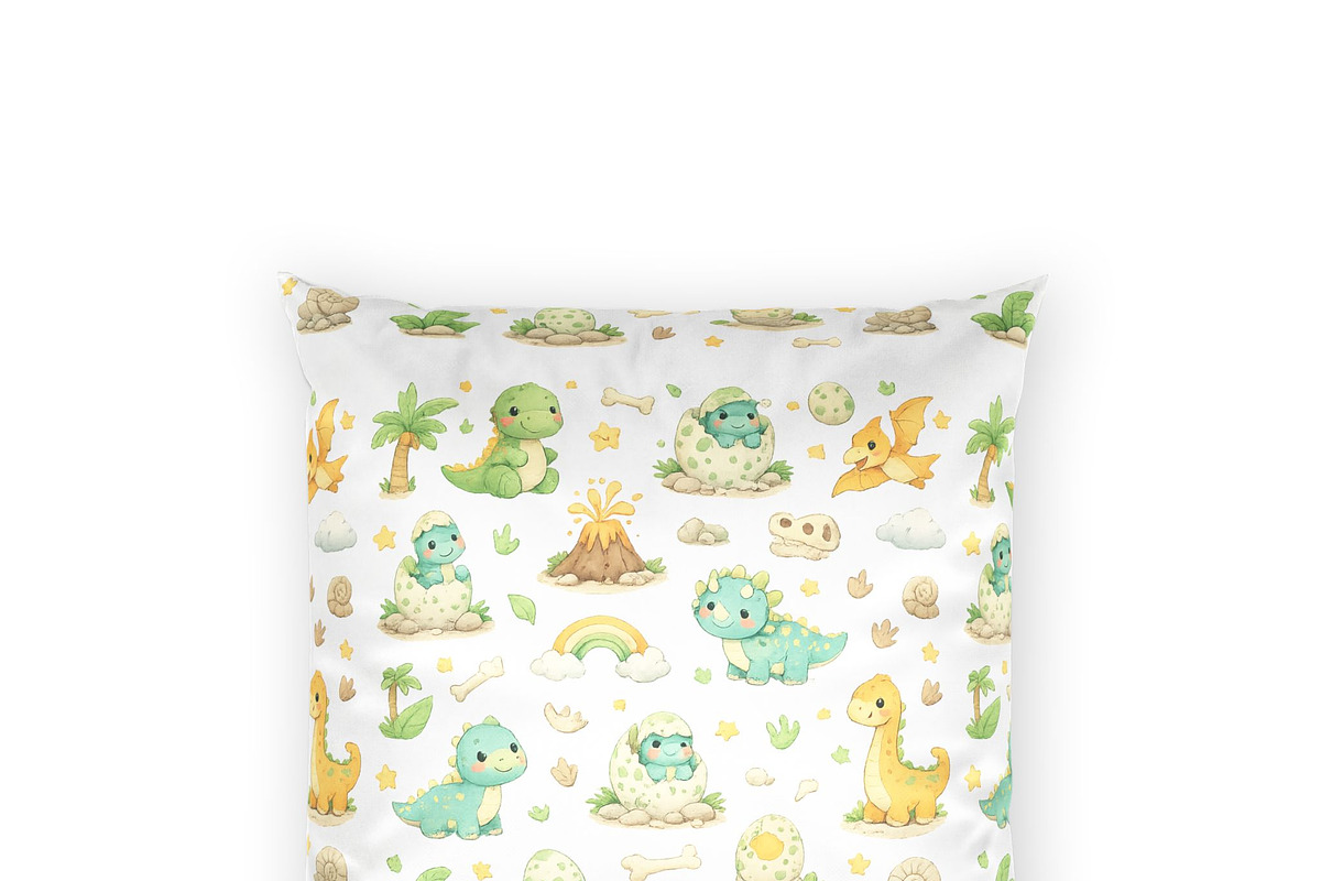 Cute Dinosaur Seamless Pattern, a Pattern Graphic by elfy creative (Photo 8 of 8)