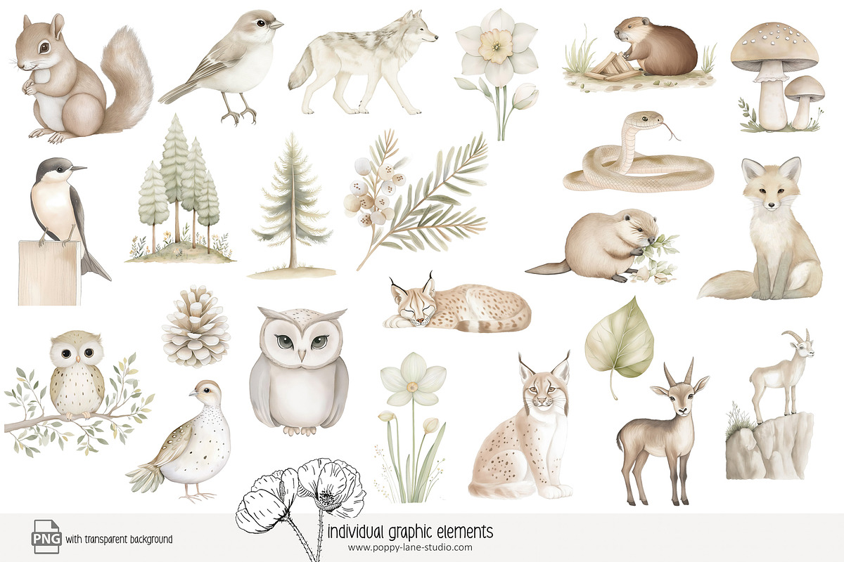 85 the Alps clip art, an Animal Illustration by Poppy Lane Studio (Photo 4 of 10)