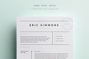3 Page Resume Template | INDD + DOCX