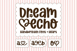Dream Echo - Handwritten Heart Font