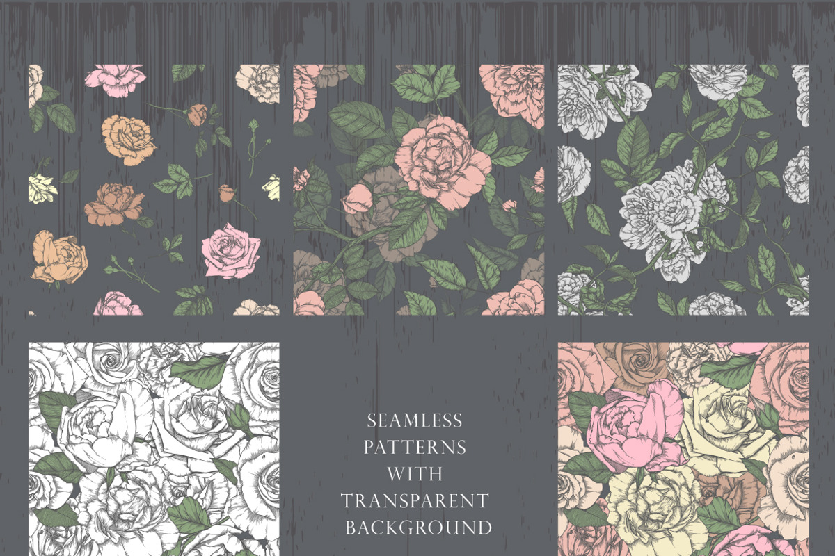 Floral vintage collection, a Texture Illustration by Mandarinkas art (Photo 5 of 9)