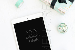 Pastel Holiday iPad Mockup